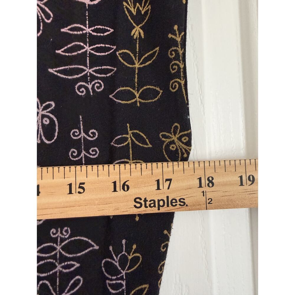 Effie's Heart Black Botanical Print Sleeveless Fit & Flare Pocket Dress - Picture 9 of 11